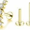 Gnoliew Body Piercing Studs | Gnoliew 16G 316L Stainless Steel Labret Monroe Lip Ring Studs Cartilage Helix Tragus Conch Daith Nose Piercing Jewelry