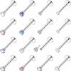 Ovxznts Body Piercing Studs | Ovxznts 20G 18G Threadless Nose Stud Stainless Steel Push In Nose Rings Studs For Women Men Flat Back Nose Piercing Jewelry