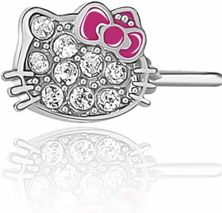 Hello Kitty Body Piercing Studs | Hello Kitty Nose Rings 20G Stainless Steel L-Shape Kawaii Cute Nose Stud Officially Licensed Sanrio