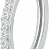 FINEROCK Body Piercing Studs | Finerock 0.11 Carat Diamond Nose Pin Hoop In 10K Gold