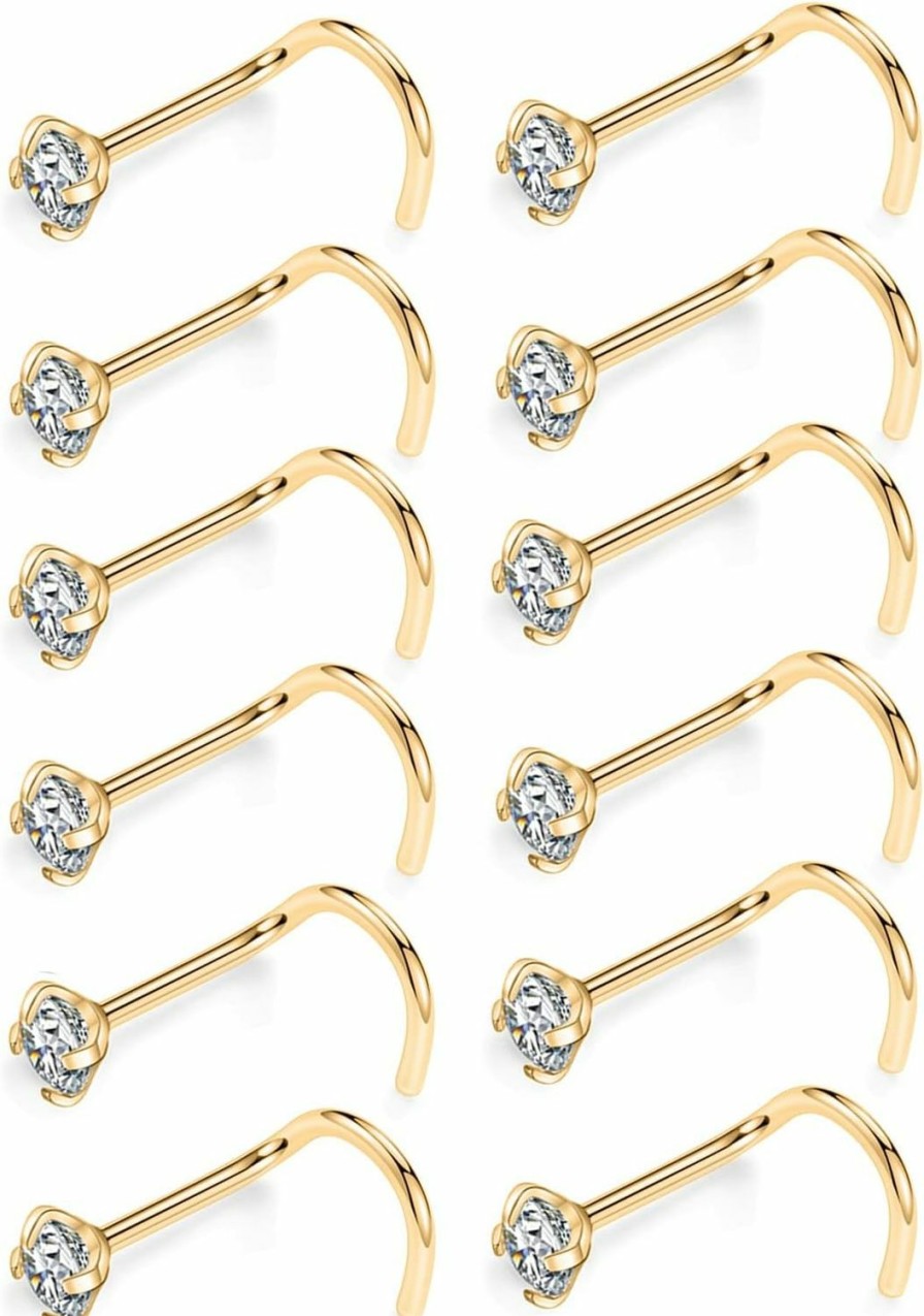 GAGABODY Body Piercing Studs | Gagabody G23 Titanium Nose Ring Hoop 20G 18G Nose Rings Studs Screw L-Shaped Nose Hoop Nose Stud Tragus Cartilage Helix Earrings Hoop Nose Piercing Jewelry