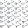 Kridzisw Body Piercing Studs | Kridzisw 18G Nose Rings Studs Stainless Steel Nose Nostril Piercing Jewelry For Women Men Girls Cz Inlaid 2Mm 12Pairs