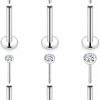 Hnxnskt Body Piercing Studs | Hnxnskt Threadless Push In Nose Rings Studs Surgical Steel Medusa Piercing Jewelry Lip Rings Labret Monroe Tragus Helix Cartilage Earrings Studs For Women Men 16G 18G 20G