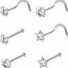 FLOGWE Body Piercing Studs | Flogwe 20G Nose Stud Rings 316L Nose Studs Surgical Steel Nose Ring Stud Piercing Jewelry…