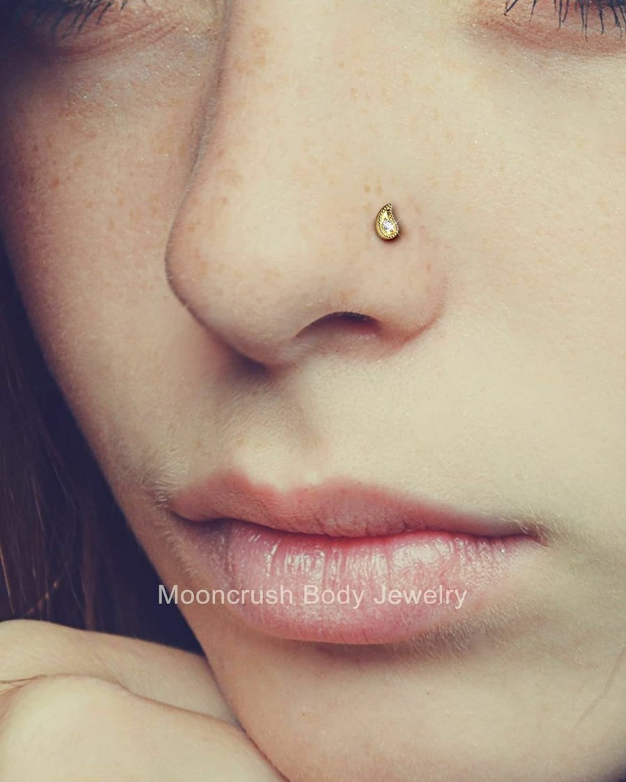 Mooncrush Jewelry Body Piercing Studs | Mooncrush Jewelry 14K Solid Gold Nose Rings Studs Cute Star 20G Screw Nose Rings 7Mm 14K Gold Nose Piercing Jewelry