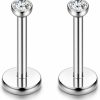 ORAZIO Body Piercing Studs | Orazio 18G 6-10Mm Stainless Steel Lip Rings Nose Studs Piercing Internally Threaded