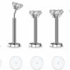 BodyAce Body Piercing Studs | Bodyace 5Pcs Push-In Tragus Cartilage Earring, 16G 18G 20G Threadless Lip Rings Labret Studs, Nose Studs Helix Conch Piercing Jewelry With Piercing Disc