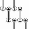 Vsnnsns Body Piercing Studs | Vsnnsns 16G G23 Titanium Lip Rings For Women Labret Monroe Lip Rings Studs Nail Cartilage Tragus Helix Daith Rook Earrings Studs Ring Medusa Piercing Jewelry 6Mm 8Mm 10Mm 3Prs