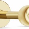 Lavari Jewelers Body Piercing Studs | Lavari Jewelers 16 Gauge Labret Monroe Style Stud Ball Lip Ring In 14K Yellow Gold With 3 Mm Cubic Zirconia