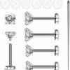 BodyAce Body Piercing Studs | Bodyace 16G 18G Lip Studs Labret Ring, Nostril Stud Nose Rings For Women, Stainless Steel Medusa Helix Tragus Piercing Jewelry With Piercing Taper & Discs