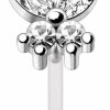 Dynamique Galerie Body Piercing Studs | Dynamique Ptfe Push In Jeweled Butterfly Labret (Sold Per Piece)