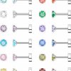 Leocuci Body Piercing Studs | Leocuci Surgical Stainless Steel Stud Earrings For Women Men Cartilage Earring Small Flat Back Earrings Set With Screw Back For Cartilage Ears Multipack Silver Color