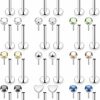 Ylqjksk Body Piercing Studs | Ylqjksk 20G 18G 16G Push In Lip Rings Stainless Surgical Steel Labret Jewelry Monroe Lip Rings Nail Cartilage Tragus Helix Earrings Studs Nose Ring Medusa Piercing Jewelry For Women Men 10 Pairs