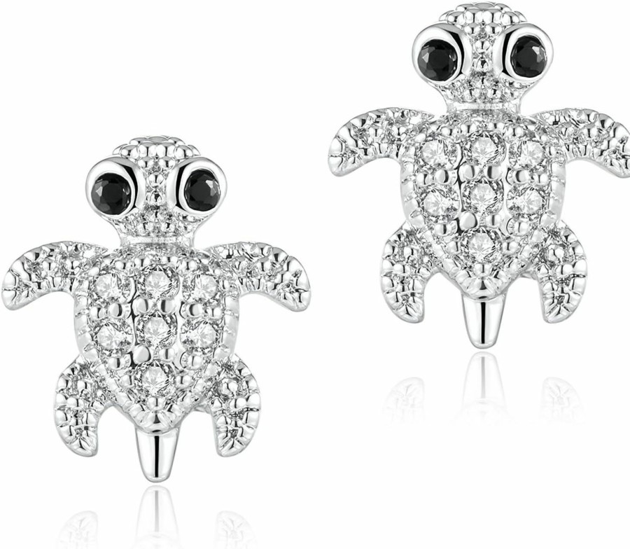 CANDYFANCY Body Piercing Studs | Candyfancy 2 Pieces 16G / 18G Surgical Steel Sea Turtle Ear Cartilage Helix Studs Earrings Auricle Piercings