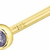 Jewelry Avalanche Body Piercing Studs | Solid 14K Gold Ball-End Stud Bezel Set Tanzanite 22G Nose Bone Nose Stud - 14K White Gold / 14K Yellow Gold December Birthstone Nose Ring Stud