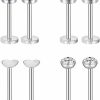 Gnoliew Body Piercing Studs | Gnoliew 16G 316L Stainless Steel Labret Monroe Lip Ring Studs Cartilage Helix Tragus Nose Piercing