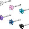 Lantine Body Piercing Studs | Lantine Opal Nose Stud 20 Gauge 6Mm Surgical Steel Cute 20G Nose Ring Piercing Studs Set For Women Men