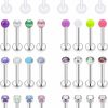 Prjndjw Body Piercing Studs | Prjndjw 16G Lip Rings Lip Studs Labret Monroe Lip Rings Stainless Steel Helix Earrings Studs Ring Jewelry Glow In The Dark Opal Clear Cz Lip Rings Body Piercing Jewelry For Women