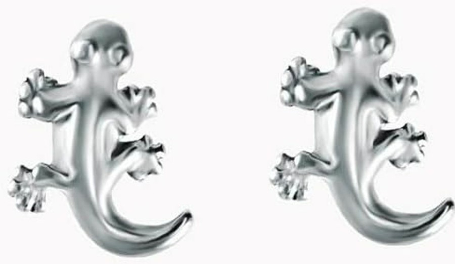 NewZenro Body Piercing Studs | 16G Gecko Labret Cartilage Tragus Monroe Lip Nose Helix Unique Studs Earrings For Women Men Girls Boys Stainless Steel Fashion Cute Animal Piercings Jewelry Gifts Birthday One Pair