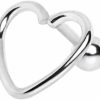 Amelia Fashion Body Piercing Studs | Amelia Fashion 16 Gauge Open Heart Shaped Cartilage Earring Stud 316L Surgical Steel (Sold Individually)