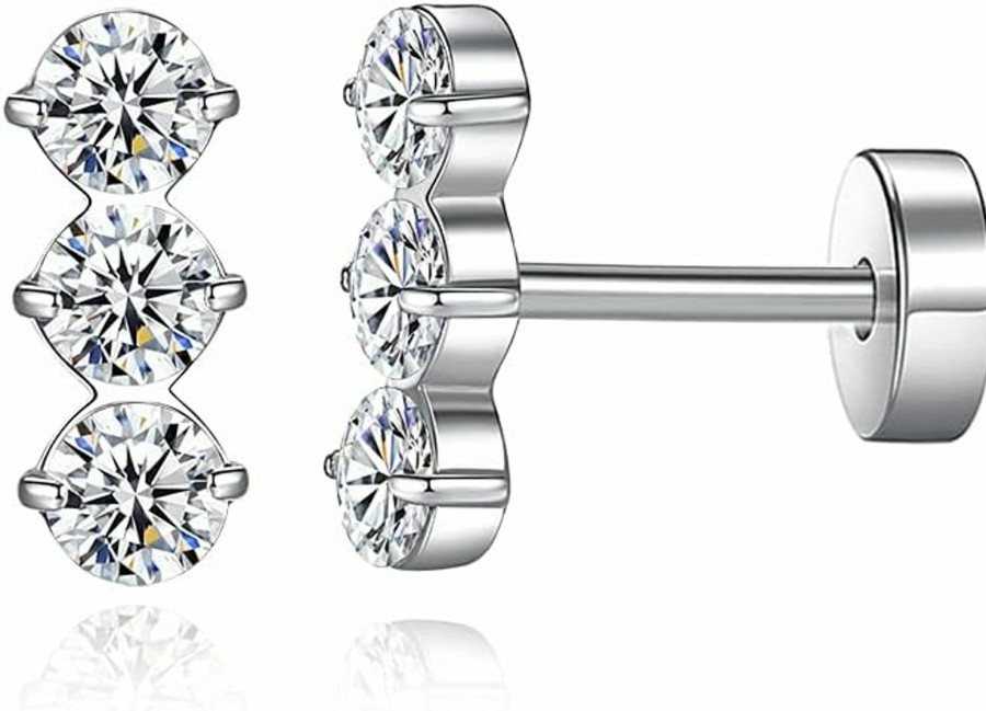 Gnoliew Body Piercing Studs | Gnoliew 18G Tragus Earrings For Women Girls 316L Stainless Steel Stud Cartilage Helix Barbell Piercing Jewelry