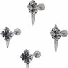 Qing Birdee Body Piercing Studs | Cyan Birdee Ins New Stainless Steel Low Allergy Zircon Tip Cone Punk Style Star Earrings For Men And Women The Same Body Piercing Suitable For Men And Women Fashion Jewelry