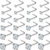 Kridzisw Body Piercing Studs | Kridzisw 18G 20G Nose Rings Studs Stainless Steel Cubic Zirconia Nose Nostril Piercing Jewelry For Women Men Girls Cz Size 1.5Mm 2Mm 2.5Mm 3Mm 3.5Mm 4Mm 24Pcs