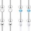 Ftovosyo Body Piercing Studs | Ftovosyo Forward Helix Earring 16G 12Pcs Surgical Steel Tragus Cartilage Earring Stud Barbell Body Piercing Jewelry For Women Girls Men 6Mm 8Mm