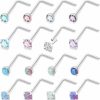 Lsnevsie Body Piercing Studs | Lsnevsie 20G Push In Theadless Nose Rings Studs Surgical Steel Hypoallergenic Nose Rings Studs Piercing Jewelry For Women Men Diamond 1.5Mm 2Mm 2.5Mm 3Mm