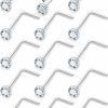 Lsnevsie Body Piercing Studs | Lsnevsie 20G Push In Theadless Nose Rings Studs Surgical Steel Hypoallergenic Nose Rings Studs Piercing Jewelry For Women Men Diamond 2Mm