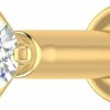 FINEROCK Body Piercing Studs | Finerock 0.03 To 0.14 Carat 4-Prong Solitaire Diamond Nose Pin Stud In 18K Gold