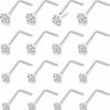 Lsnevsie Body Piercing Studs | Lsnevsie 20G Push In Theadless Nose Rings Studs Surgical Steel Hypoallergenic Nose Rings Studs Piercing Jewelry For Women Men Diamond 1.5Mm 2Mm 2.5Mm 3Mm