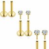 Ftovosyo Body Piercing Studs | Ftovosyo 20G 18G Threadless Push In Nose Rings Studs Surgical Steel Pushin Nose Stud 1.5Mm 2Mm 2.5Mm 3Mm Round Crystal Nose Piercing Jewelry For Women Men