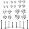 BodyAce Body Piercing Studs | Bodyace 16G 18G Internal Thread Lip Rings, Surgical Steel Labret Studs Flat Back Earrings, Cz Nose Rings Studs Piercing Jewelry For Medusa/Monroe/Tragus/Helix/Cartilage