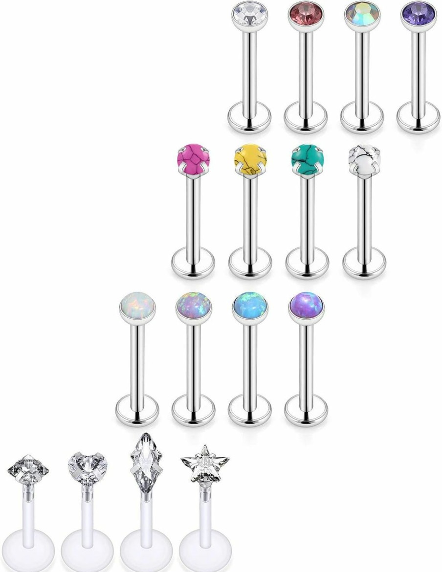 Jenxnjsjo Body Piercing Studs | Jenxnjsjo Cartilage Earring Tragus Piercing Jewelry Helix Piercing Jewelry Conch Piercing Jewelry Lip Rings Medusa Piercing Jewelry Cartilage Earrings For Women Piercing Jewelry Helix Earrings