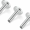 GAGABODY Body Piercing Studs | Gagabody 3Pcs G23 Titanium Internally Threaded Labret Bar Stud Post 16G 6/8/10Mm Labret Monroe Lip Studs Helix Cartilage Tragus Earring Piercing Without End