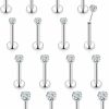 Xnsjeyy Body Piercing Studs | Xnsjeyy 18G 20G Threadless Push In Lip Rings Nose Rings For Women Stainless Steel Labret Jewelry Monroe Lip Rings Medusa Piercing Jewelry Tragus Helix Cartilage Earring Piercing Jewelry 1.5Mm-3Mm