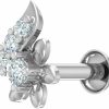 FINEROCK Body Piercing Studs | Finerock 0.09 Carat Diamond Nose Pin In 18K Gold