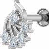 FINEROCK Body Piercing Studs | Finerock 0.15 Carat Diamond Nose Pin In 18K Gold