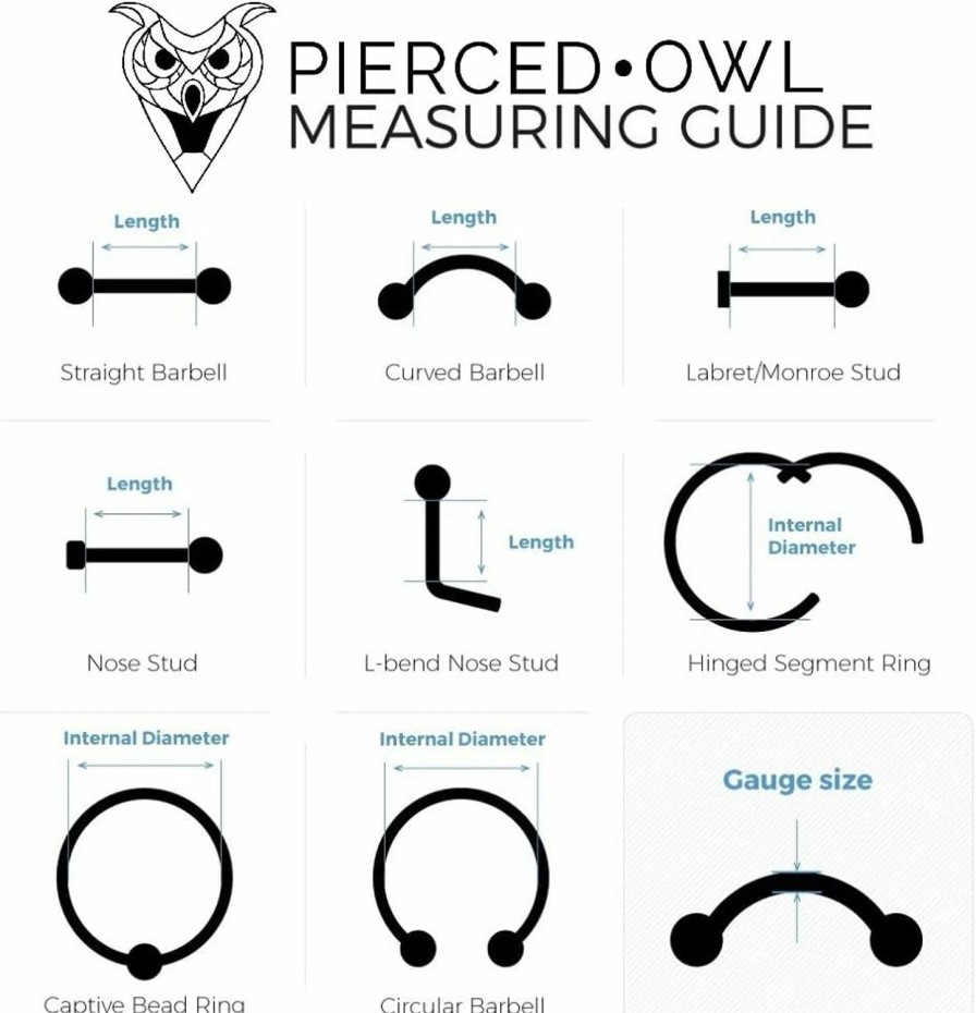 Pierced Owl Body Piercing Studs | Pierced Owl 20Ga Stainless Steel Crystal Evil Eye L-Bend Nose Stud