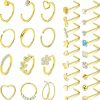 FINREZIO Body Piercing Studs | Finrezio 30Pcs 20G Stainless Steel For Women Men Nose Piercing Jewelry