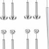 LOLIAS Body Piercing Studs | Lolias Threadless Nose Studs Cz Nose Rings For Women Men 14K Gold Filled 316L Surgical Steel Labret Studs Lip Rings Push In Flat Back Stud Earrings Cz Nose Nostril Tragus Helix Piercing Jewelry Hypoallergenic 20G 18G