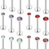 Vsnnsns Body Piercing Studs | Vsnnsns 16G Lip Rings Stainless Steel Labret Monroe Lip Rings Nail Cartilage Tragus Helix Earrings Studs Ring Medusa Piercing Jewelry For Women Men 6Mm 8Mm 10Mm