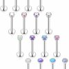 Xnsjeyy Body Piercing Studs | Xnsjeyy 16G Lip Rings For Women Stainless Surgical Steel Labret Jewelry Monroe Lip Ring Medusa Piercing Jewelry Tragus Helix Cartilage Forward Earring Piercing Jewelry For Women Cz Opal Silver 16Pcs