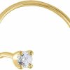 FINEROCK Body Piercing Studs | Finerock 0.03 To 1/10 Carat 4-Prong Solitaire Diamond Nose Pin Stud In 18K Gold