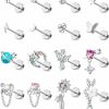 LOLIAS Body Piercing Studs | Lolias 16 Pcs Cartilage Flat Back Stud Earrings For Women Trendy Stud Earrings Set For Multiple Piercing Surgical Steel Flatback Earrings For Women 20G