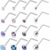 Generic Body Piercing Studs | Lsnevsie 18G 20G 22G Surgical Steel Opal Nose Rings Studs For Women Men Nose Piercing Jewelry Top Diamond 1.5Mm 2Mm 2.5Mm 3Mm 16Pcs