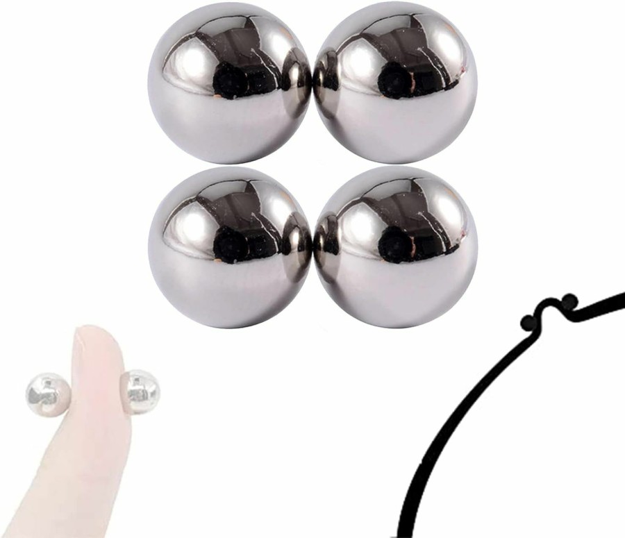 FORUBUS Body Piercing Studs | Forubus 2Pcs Magnet Balls Nose Studs, Ear Studs, Labret Lip Studs, Stainless Steel Non Piercing Body Jewelry-8Mm*4