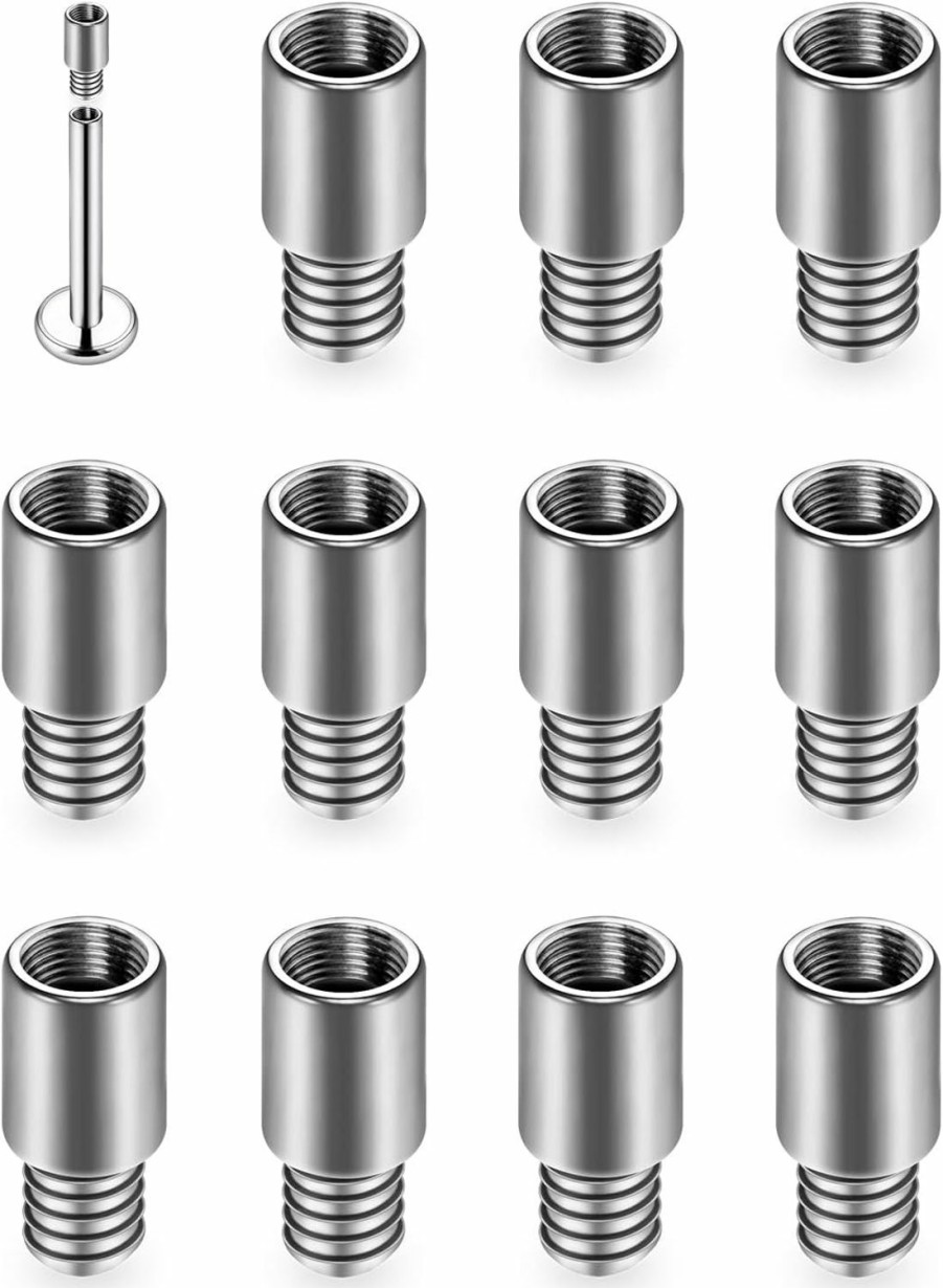 Heienngy Body Piercing Studs | Heienngy 14G 16G Internal Thread Titanium Extension Replacement Piercing Bar Nose Rings Earrings Studs Lip Rings Labret Jewelry Lobe Earrings Studs Cartilage Medusa Piercings 2Mm Barbell