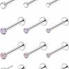 Xwnskvvz Body Piercing Studs | Xwnskvvz 20G 18G 16G Threadless Push In Medusa Piercing Jewelry Nose Rings Studs Stainless Steel Labret Jewelry Monroe Lip Rings Studs 2/2.5/3Mm Crystal Top Tragus Forward Helix Cartilage Earring